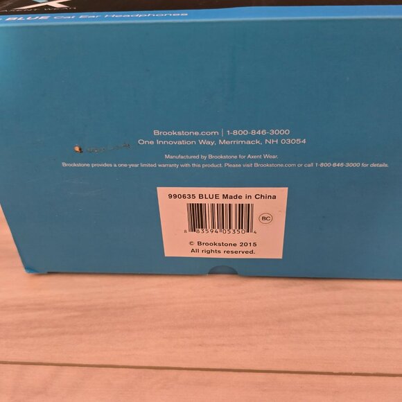 brookstone cat ear headphones with speakers color blue - Picture 4 of 8